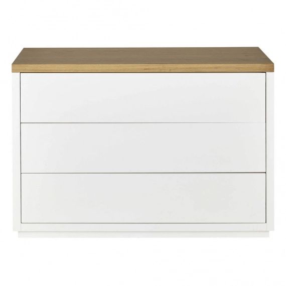 Commode blanche 3 tiroirs Austral