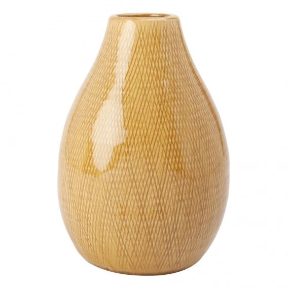 Vase en céramique jaune H24