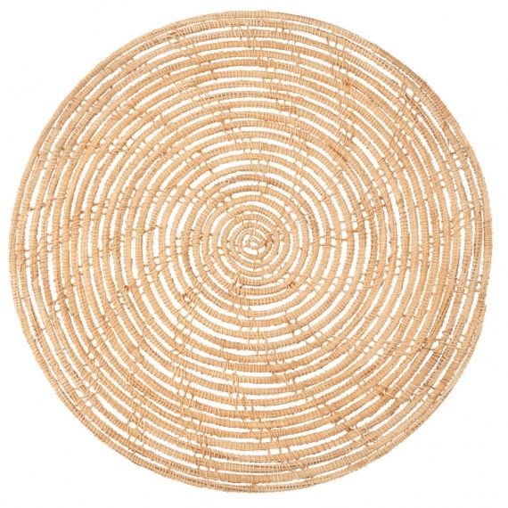 Set de table ajouré en fibre de palmier tressée