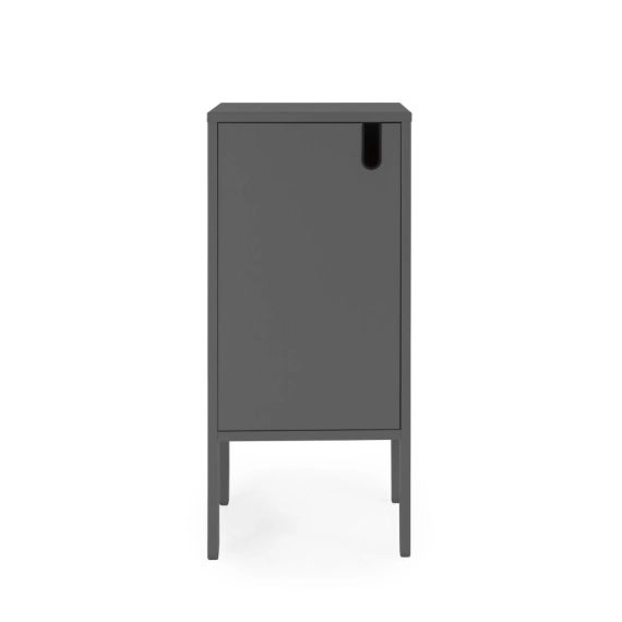 Table de chevet 1 porte style minimaliste Gris