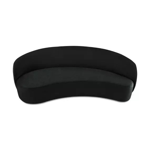 Canapé 3 places en velours noir