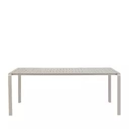 Vondel – Table de jardin en métal 214x97cm – Couleur – Beige