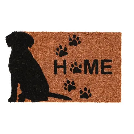Paillasson en fibres de coco motif animal welcome chien