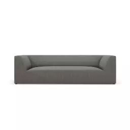 Canapé 3 places en tissu velours côtelé gris clair
