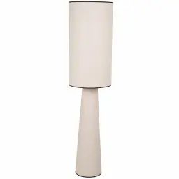 Lampadaire en polyester recyclé beige et noir H140