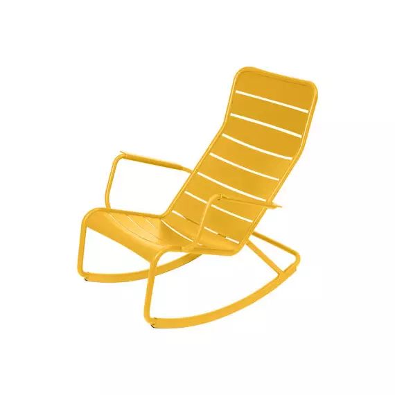 Rocking chair Luxembourg en Métal, Aluminium laqué – Couleur Jaune – 69.5 x 94 x 92 cm – Designer Frédéric Sofia