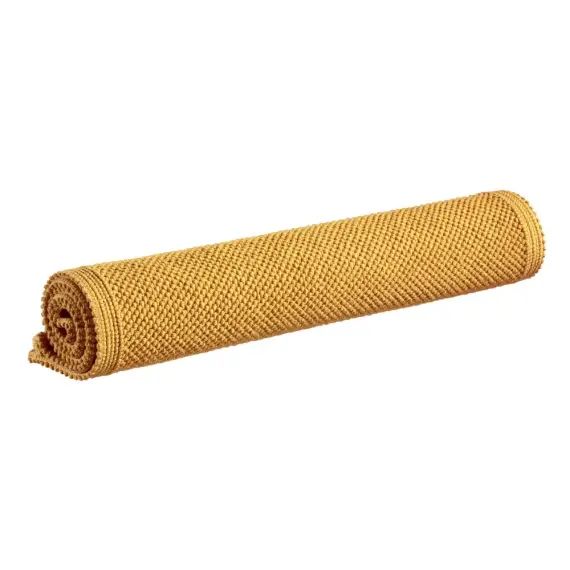 Tapis de bain uni en 100% coton jaune 54×64