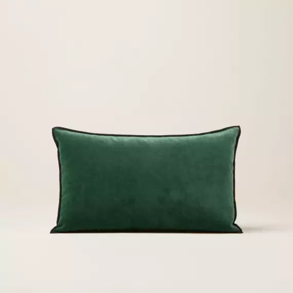 Housse de coussin DARIO mélèze et bourdon noir – VERT