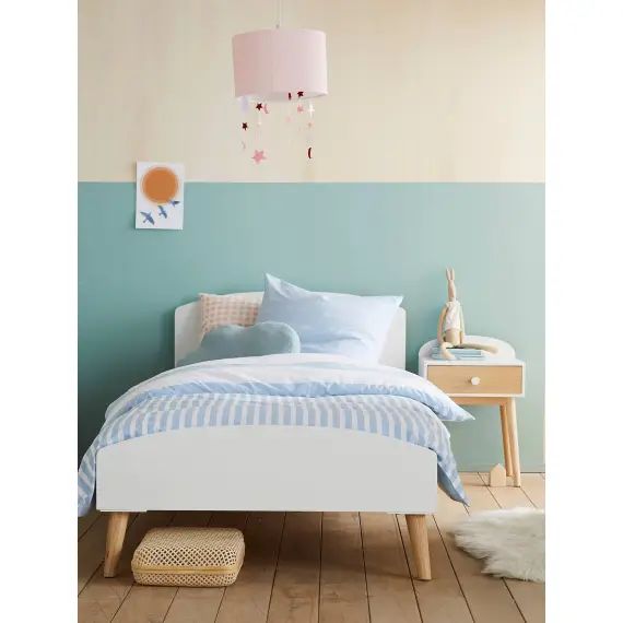 Lit enfant LIGNE CONFETTI blanc/bois