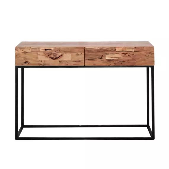 Console en bois et acier L 110