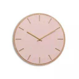 Horloge murale en linoléum rose D38cm