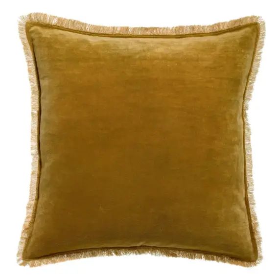 Coussin uni en 100% coton marron 45×45