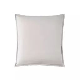 Taie d’oreiller en percale de coton gris perle 65×65