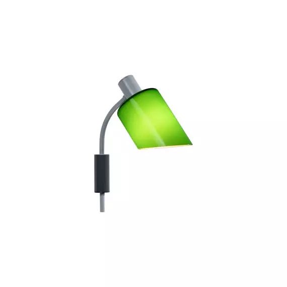 Applique avec prise La lampe de bureau en Verre, Acier – Couleur Vert – 22 x 10 x 29 cm – Designer Charlotte Perriand