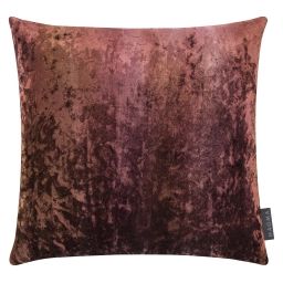 Housse de coussin cuivre rosé velours effet 3D 40×40