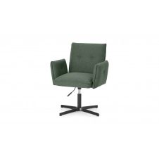 Denham, chaise de bureau, tissu vert Darby et pieds en métal noir