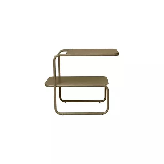 Table d&rsquo;appoint Level en Métal, Acier revêtement poudre – Couleur Vert – 50.92 x 50.92 x 45 cm – Designer Trine Andersen