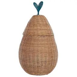 Panier poire en rotin naturel