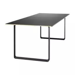 Table rectangulaire 70/70 en Métal, Aluminium – Couleur Noir – 147.05 x 147.05 x 73 cm – Designer Taf Architects