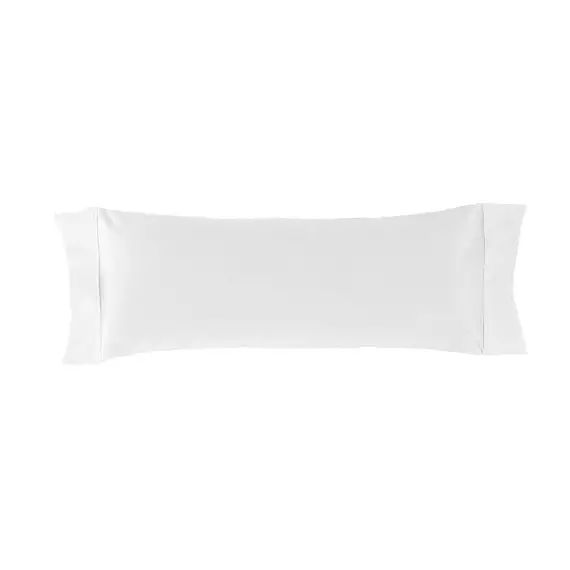 Taie d’oreiller en coton blanc 45×155