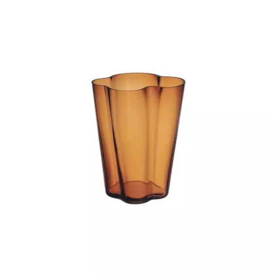 Vase Aalto en Verre, Verre soufflé bouche – Couleur Orange – 21.4 x 21.4 x 27 cm – Designer Alvar Aalto
