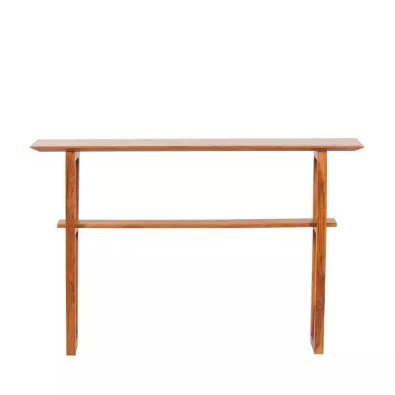 Console en bois 1 étagère L132cm marron