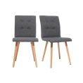 image de chaises scandinave Chaise design gris foncé et bois (lot de 2) HORTA