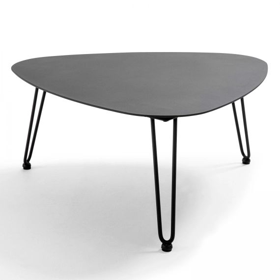 Table basse en aluminium gris foncé