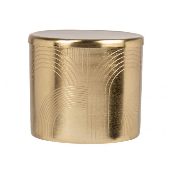 Boîte en métal doré motifs arcs de cercle