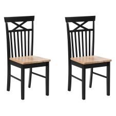 Lot de 2 chaises noires et marron