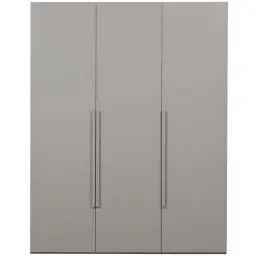 Armoire 3 portes en bois H210cm gris clair