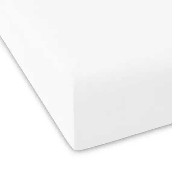 Drap housse en coton blanc 160×200