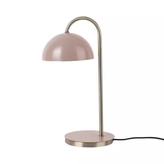 Lampe à poser dome métal rose