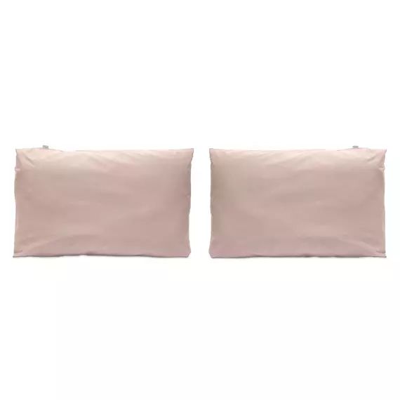 2 Taies d’oreiller en coton 50×75 cm rose