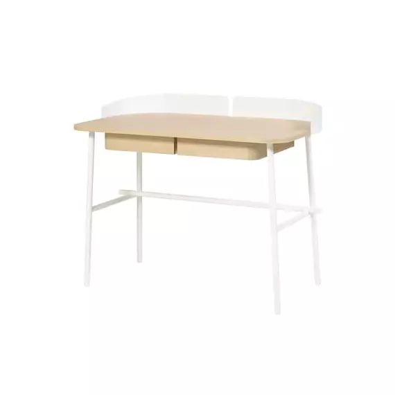 Bureau Victor en Métal, Métal laqué – Couleur Blanc – 100 x 102.6 x 73 cm – Designer Pierre-François Dubois