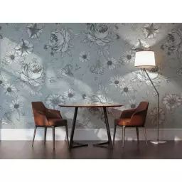 Papier peint panoramique motif floral Vert 288x280cm