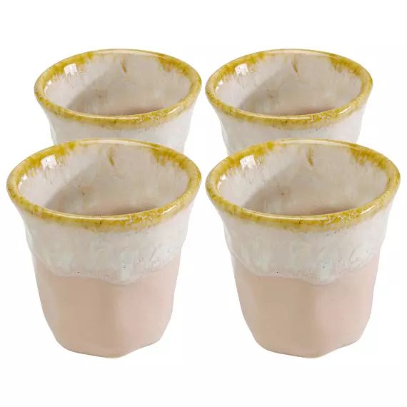 Tasse en grès rose D7 – Lot de 4