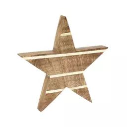 Étoile décorative en bois H29