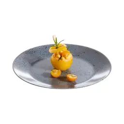 Assiette plate noire 25 cm
