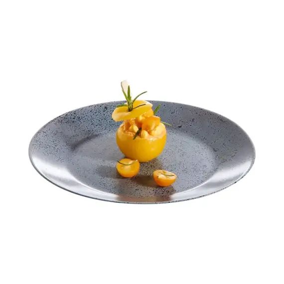 Assiette plate noire 25 cm