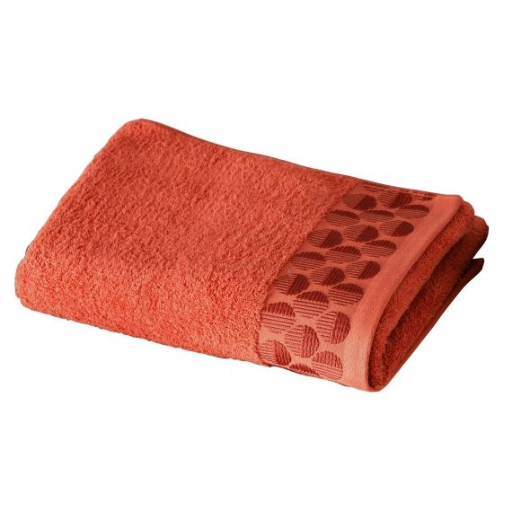 Serviette de toilette orange 50×90 en coton