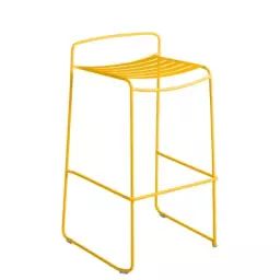 Tabouret haut empilable Surprising en Métal, Acier peint – Couleur Jaune – 41.3 x 41.3 x 86.6 cm – Designer Harald Guggenbichler