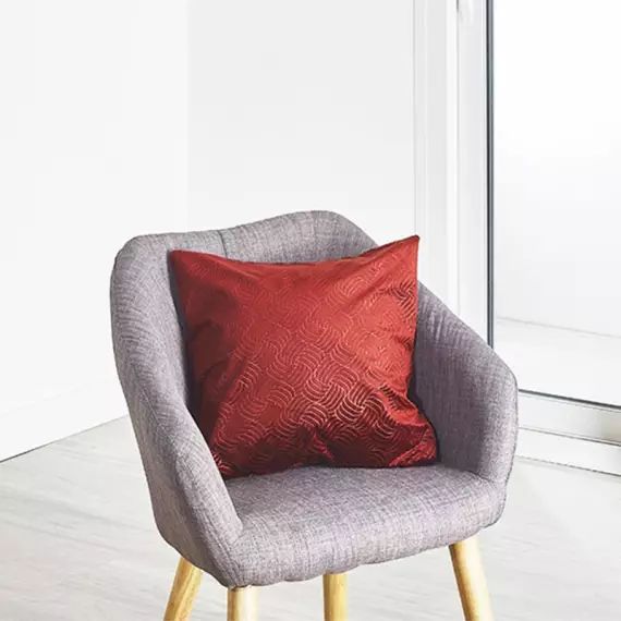 Coussin velours avec un motif – Marsala – 45 x 45cm