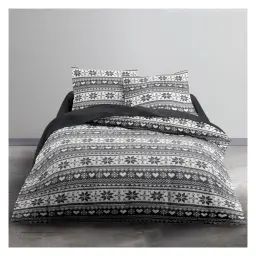 Parure de lit en Coton Blanc 240×260 cm