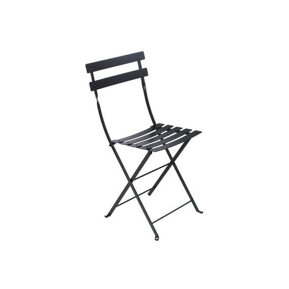 Chaise pliante Bistro en Métal, Acier laqué – Couleur Noir – 45 x 38 x 82 cm – Designer Studio