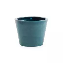 Pot de fleurs POTS en Céramique, Grès émaillé – Couleur Bleu – 66.49 x 66.49 x 40 cm – Designer Meneghello Paolelli Associati