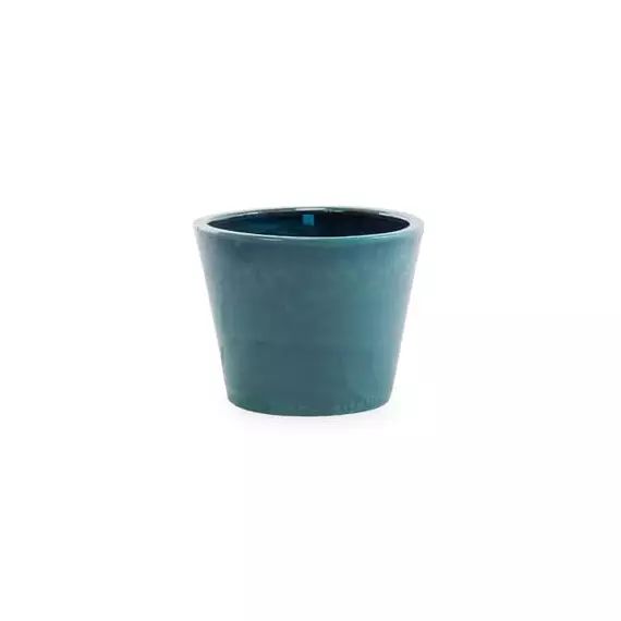 Pot de fleurs POTS en Céramique, Grès émaillé – Couleur Bleu – 66.49 x 66.49 x 40 cm – Designer Meneghello Paolelli Associati