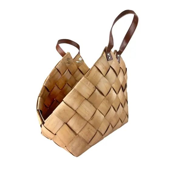 Panier en bois beige
