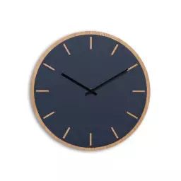Horloge murale en linoléum bleu D38cm