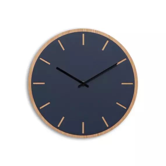 Horloge murale en linoléum bleu D38cm